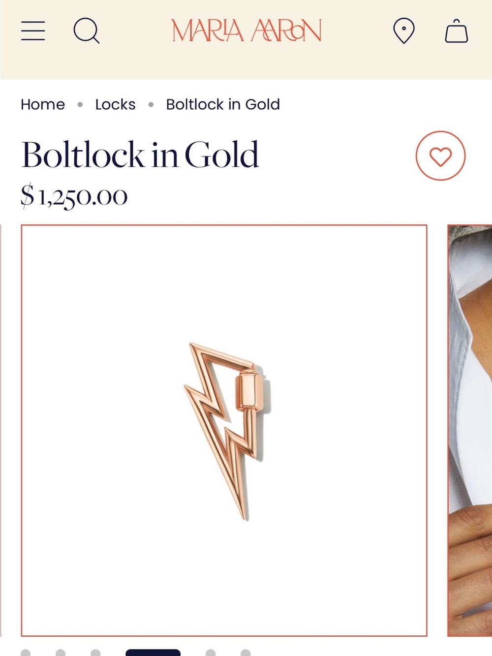 Maria Aaron Boltlock in Rose Gold